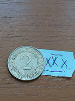 Yugoslavia 2 dinars 1986 nickel-brass xxx