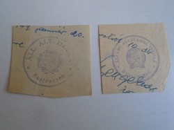 D202463 Kustánszeg old stamp impressions 2 pcs. About 1900-1950's