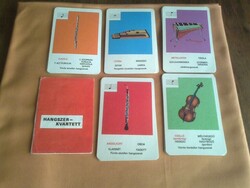 Retro children's card - instrument quartet (from the 