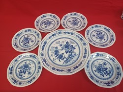 Kahla, blue Meissen onion pattern cake set