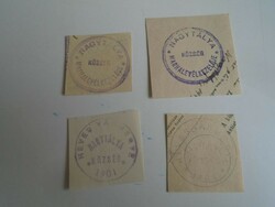 D202484  NAGYTÁLYA   régi bélyegző-lenyomatok  4 db.   kb 1900-1950's