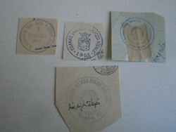 D202457 KUNÁGOTA  régi bélyegző-lenyomatok  4 db.   kb 1900-1950's