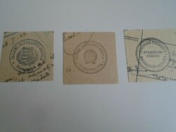 D202497  NYÍRMIHÁLYDI  régi bélyegző-lenyomatok   3 db.   kb 1900-1950's