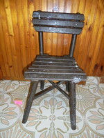 Retro lattice small chair, children's chair