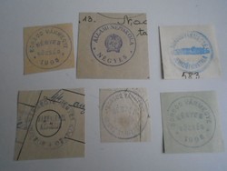 D202486  NÉGYES  régi bélyegző-lenyomatok  6 db.   kb 1900-1950's