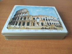 Roman colosseum embossed metal box
