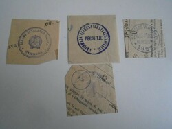 D202496  NYÍRMADA  régi bélyegző-lenyomatok   4 db.   kb 1900-1950's