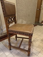 Tin German chairs with leather covers (2 pcs)