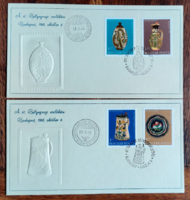 Hungarian ceramics - first-day stamps on commemorative sheet (1968) 41st Stamp Day