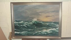 Erwin eugen ertl large oil on canvas painting with frame 