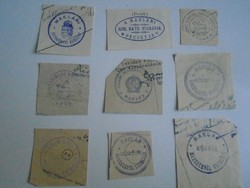 D202474 MAKLÁR régi bélyegző-lenyomatok  9 db.   kb 1900-1950's