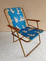 Retro aluminum frame folding children's camping chair, beach chair