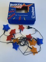 Retro colorful Christmas string of light bulbs string light bulbs ice star 7 cm in its own box
