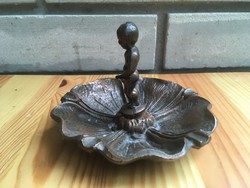 Old peeing boy copper ashtray