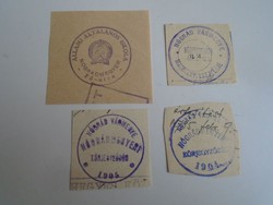 D202489  NÓGRÁDMEGYER   régi bélyegző-lenyomatok  4 db.   kb 1900-1950's