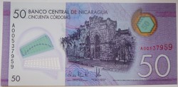 Nicaragua 50 cordoba 2014 UNC Polimer