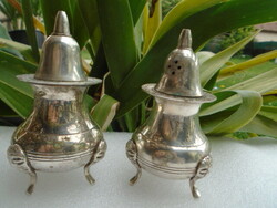 Pair of salt and pepper shakers, baroque style, approx. 10 years old, marked nysilver