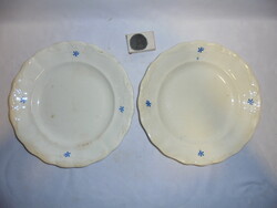 Két darab régi gránit lapos tányér - együtt