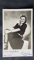 1954 Anna Zentai operetta soubrette actress self-signed photo sheet drama theater