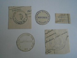 D202483  MEDGYESBODZÁS   régi bélyegző-lenyomatok  5 db.   kb 1900-1950's