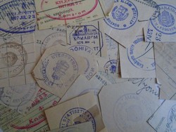 D202446 KOMÁROM régi bélyegző-lenyomatok 20+ db.   kb 1900-1950's