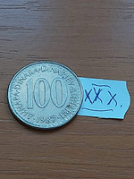 Yugoslavia 100 dinars 1987 copper-zinc-nickel xxx
