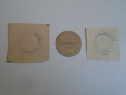 D202473 MAGYARDOMBEGYHÁZ  régi bélyegző-lenyomatok  3 db.   kb 1900-1950's