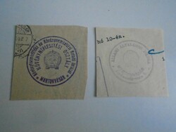 D202479 MARTONVÁSÁR régi bélyegző-lenyomatok  2 db.   kb 1900-1950's