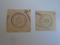 D202461 KURD  régi bélyegző-lenyomatok  2 db.   kb 1900-1950's