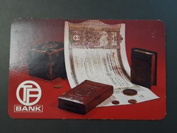 Kártyanaptár 1991 - OTP Bank feliratos retró, régi zsebnaptár