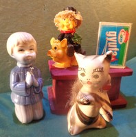 Collection! 3 small ceramic shelf decorations - sold together!