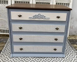 Special, unique, vintage 4-drawer chest of drawers