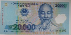 Vietnám 20000 dong 2018 UNC Polymer