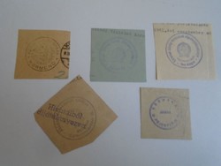 D202450  KÖRMEND régi bélyegző-lenyomatok 5 db.   kb 1900-1950's