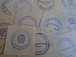 D202468 LEGYESBÉNYE  régi bélyegző-lenyomatok  13 db.   kb 1900-1950's
