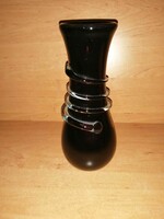 Muranoi bordó üveg váza - 22,5 cm magas