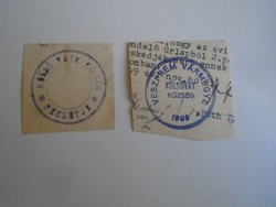 D202466  KÜLSŐVAT régi bélyegző-lenyomatok  2 db.   kb 1900-1950's