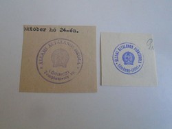 D202471 LŐRINCI   régi bélyegző-lenyomatok  2 db.   kb 1900-1950's