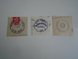 D202505 MÁTRADERECSKE   régi bélyegző-lenyomatok   3 db.   kb 1900-1950's
