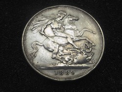 Victoria large silver 1 crown 1889