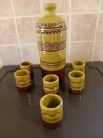 Vásárhely majolica ceramic drinking set