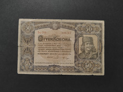 50 Korona 1920, VG+, "5a 009"-es sorozat