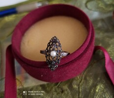 Szecessziós fazonú ezüst gyűrű