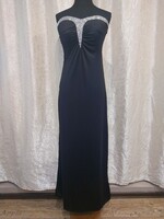 M elastic (also good for L) casual strapless black maxi dress with sequins.