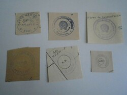 D202517  NAGYBÁTONY   régi bélyegző-lenyomatok   6  db.   kb 1900-1950's