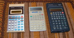 3 retro calculators