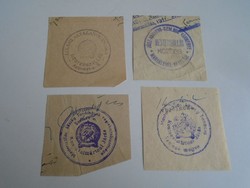 D202507 MESTERSZÁLLÁS   régi bélyegző-lenyomatok   4 db.   kb 1900-1950's