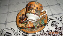 Egyiptomi emlék csésze ,szép kézi festés