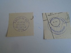 D202521  BOJT község -Bihar vm.   régi bélyegző-lenyomatok   2   db.   kb 1900-1950's