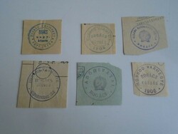 D202522 bogács village -borsod etc. 6 old stamp impressions. About 1900-1950's